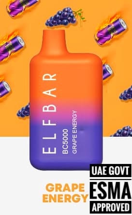 Elf Bar BC5000 Disposable Vape Kit 5000 Puffs Grape energy